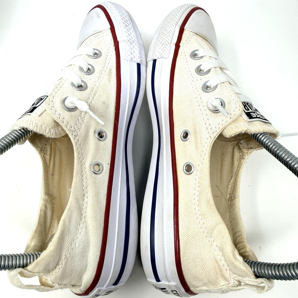 Converse CTAS Shoreline Slip On Sneakers Womens 6 Cream Canvas Loafers Casual - Picture 5 of 9